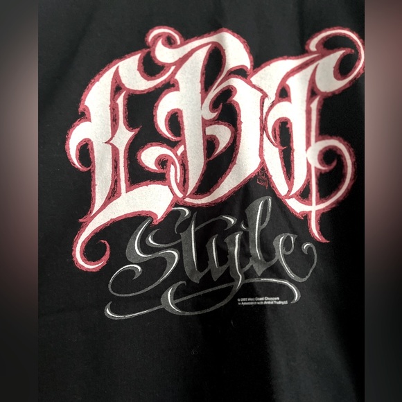 VTG LBC Style West Coast Choppers Black Red T Shirt Double Sided Graphic Y2K XL - Picture 7 of 10